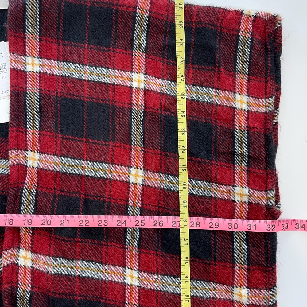 LOFT Poncho Wrap Red and Black Plaid NWT Women’s Size XS/S - Picture 6 of 8